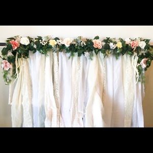 Floral crib backdrop